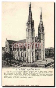 Old Postcard Nimes Church St Baudile