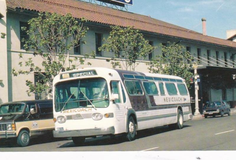 Mexicoach #25 GM TDH 5302 Bus In Front Of Santa Fe Depot San Diego California...