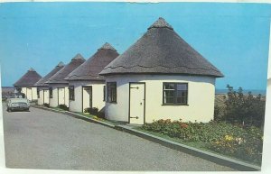 Vintage Postcard Thatched Rondavals Hotel Hermanus Winterton on Sea Norfolk 1962