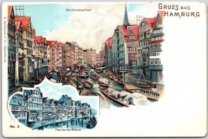 Gruss Aus Hamburg Germany Deichstrassenfleet Fleet Bei Den Muhren Postcard