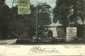 denmark, FREDERICIA, Ved Landsoldaten, Monument (1905) Postcard