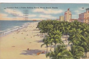 Florida Miami Beach Lummus Park Public Bathing Beach 1949