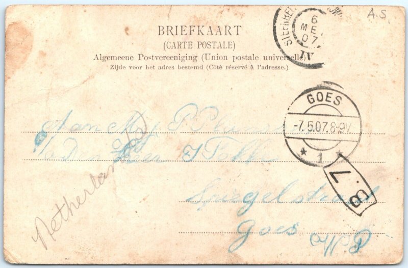 c1910s Bruinisse, Netherlands Greetings Postcard Dee St Uitgave van der Wal A121