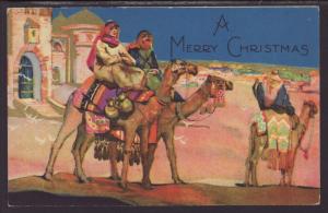 Merry Christmas,Camels Postcard