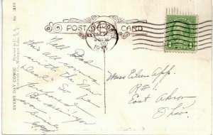 Obey Traffic Laws Comic Postmarked 1933 Postcard