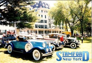 Stamford, NY New York ANTIQUE CAR SHOW~Frank Cyr Educational Center 4X6 Postcard