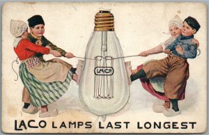 BALTIMORE MD LACO LAMPS ADVERTISING ANTIQUE POSTCARD