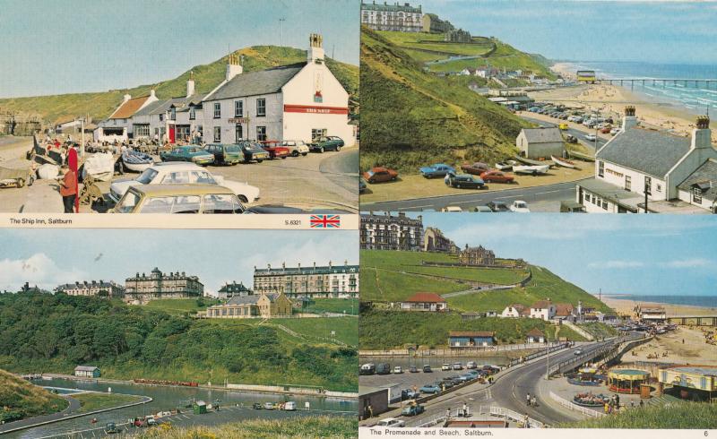 Saltburn Ship Inn Pub 4x 1970s Postcard s