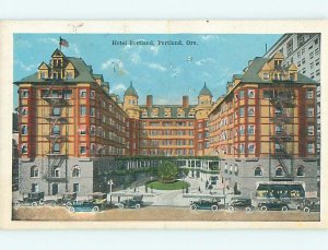 Unused W-Border OLD CARS & PORTLAND HOTEL Portland Oregon OR u9546@