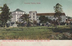 Kingston African Earthquake Constant Spring Hotel Postcard