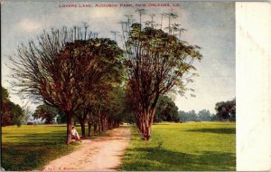 Lovers Lane Audubon Park New Orleans LA Vintage Postcard V13