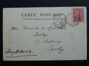 France Alpes Côte d'Azur MENTON Le Port et la Vielle Ville c1903 UB Postcard