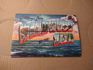 1940's Wildwood By-the-sea, NJ New Jersey Fold Out Postcard Folder