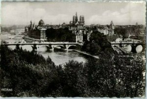 Bridges Postcard Ile de la Cite Bridge in Paris France Postmarked RPPC