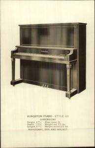 Kingston Piano Mahogany Oak Walnut Advertising Real Photo Card BLANK BACK