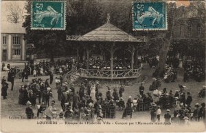 CPA LOUVIERS-Kiosque de l'Hotel de Ville-Concert par l Harmonie (43397)