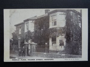 Herefordshire HEREFORD Holmer Street ROSELLE PLACE c1905 Postcard by A.G. Wallis