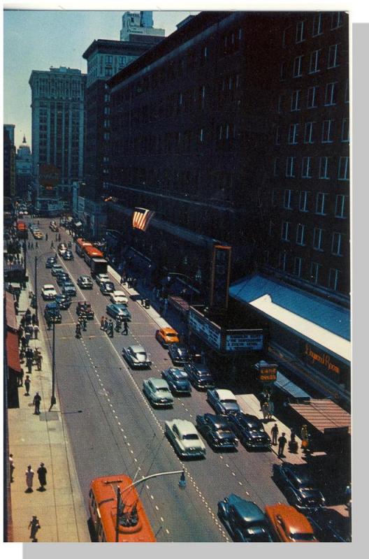 Atlanta, Georgia, GA Postcard, Peachtree Street, 1950's?