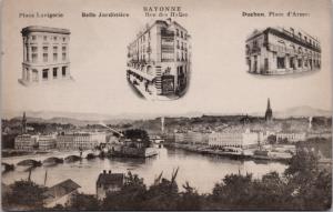 Bayonne France Place Lavigerie Rue des Halles Duchen Place d'Armes Postcard E20