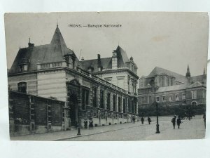 Banque Nationale Mons Belgium Vintage Antique Postcard c1905