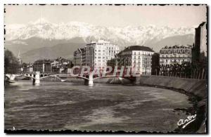 Old Postcard Grenoble Bridge Door of France and the Alps