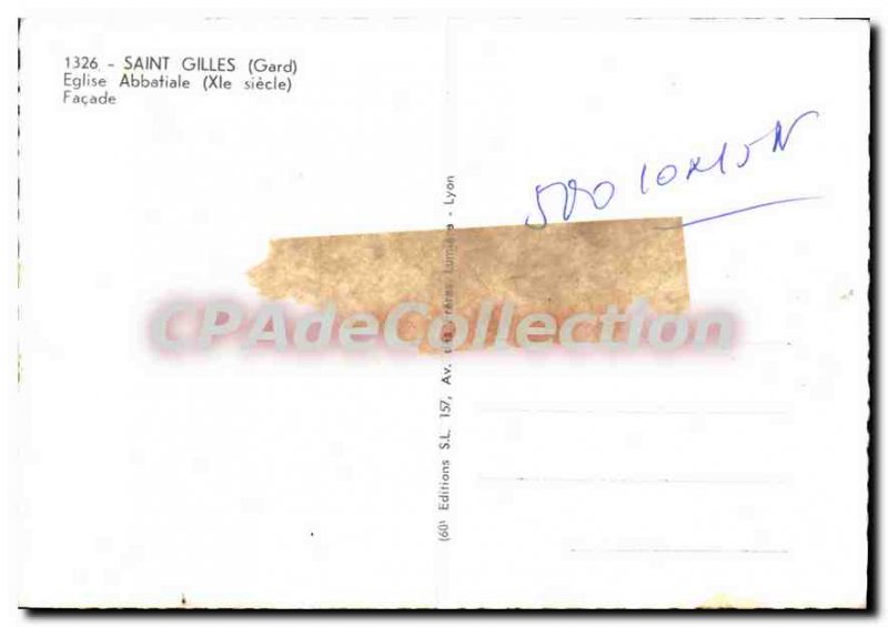 Modern Postcard Saint Gilles Facade De I'Eglise
