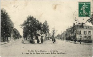CPA GIVET - Avenue de la Gare et avenue Jules Lastigue (135257)