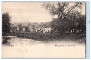 Hagen North Rhine-Westphalia Germany Postcard Volmeparthie and Unterberg c1905