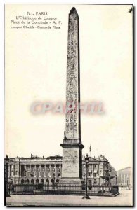 Postcard Old Paris the Obelisk of Luxor Place de la Concorde