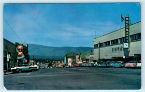 PORT ALBERNI, British Columbia Canada THIRD AVENUE Street Scene 1950s Postcard