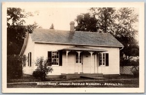 Bement Illinois 1930s RPPC Real Photo Postcard Bryant House Lincoln Douglas