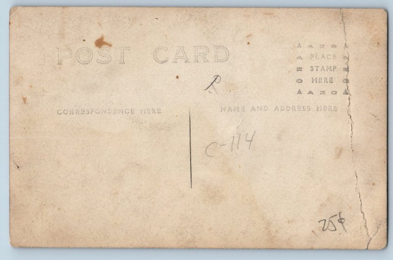 c1910's Four Women Reading Book Studio RPPC Photo Antique Unposted Postcard