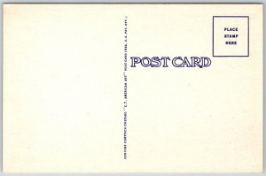 Pomeroy Ohio 1940s Linen Postcard Meigs County Courthouse