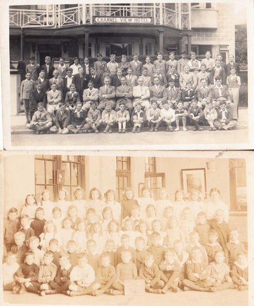 Isle Of Wight School Outing Channel View Hotel Real Photo Antique RPC Postcard