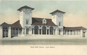 Postcard C-1905 Massachusetts Lynn Beach State Bath House occupation MA24-4460