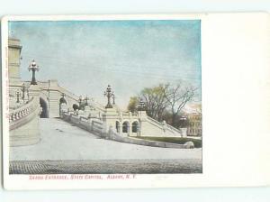 Unused Pre-1907 ENTRANCE AT CAPITOL BUILDING Albany New York NY n5316