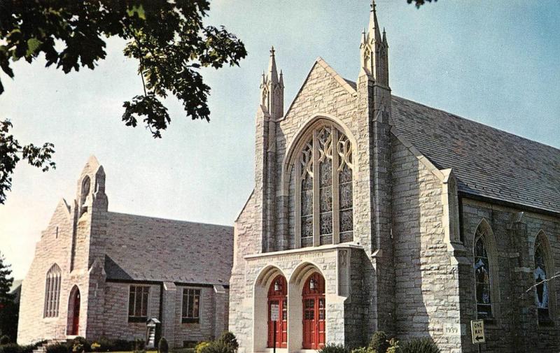MILFORD, DE Delaware  AVENUE METHODIST CHURCH  Kent~Sussex Co  Chrome Postcard