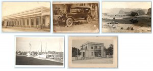 Lot Of 5 Early Unidentified Cuba Real Photo RPPC Postcards (LOT 6)