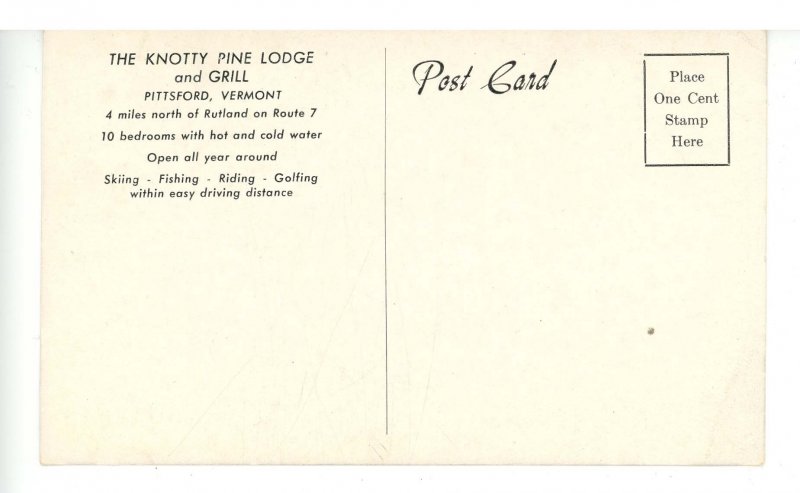 VT - Pittsford. Knotty Pine Lodge & Grill, Interior with Juke Box