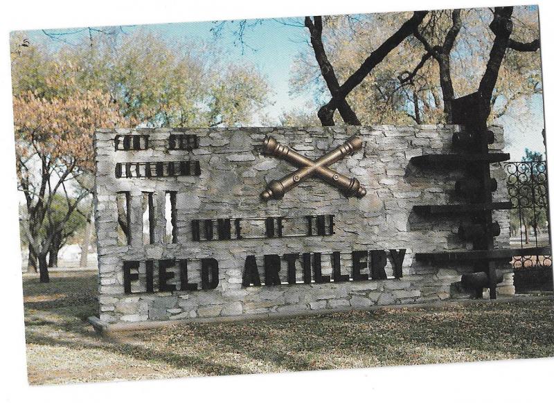 Fort Sill Oklahoma U S Army Post Home of the Field Artillery Entrance 4 by 6