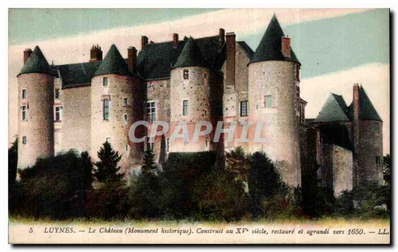 Postcard Old Luynes Chateau Historical Monument built in XV century restored ...