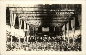 Chicago IL Cancel - Augustana Hall Jubilee 1910 Real Photo Postcard