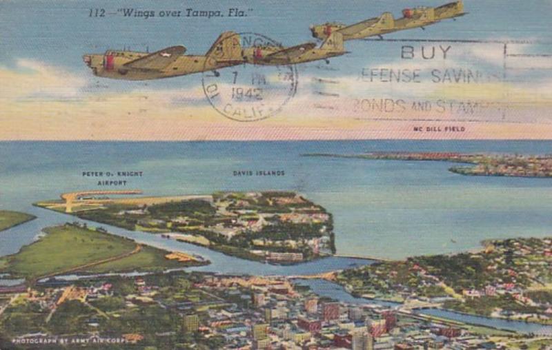 Florida Tampa Wings Over Tampa 1942 Curteich