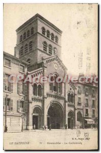 Old Postcard Grenoble La Cathedrale