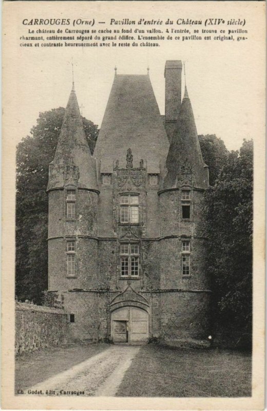 CPA Carrouges Pavillon d'entree du Chateau FRANCE (1054048)