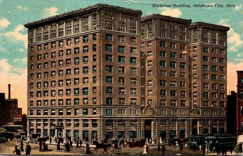 Oklahoma Oklahoma City Terminal Building 1910 Curteich