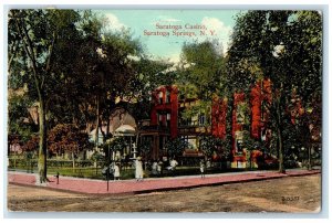 c1910's Saratoga Casino Building Restaurant Saratoga Springs New York Postcard