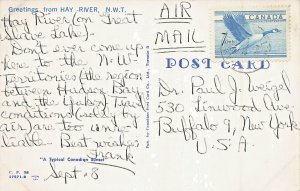 Hay River Northwest Territory Canada-Canadian Sunset~1960s POSTCARD