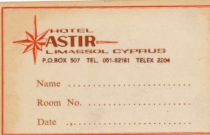 Cyprus Limassol Hotel Astir Vintage Luggage Label sk3181