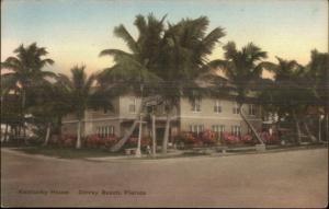 Delray Beach FL Kentucky House Hand Colored Postcard